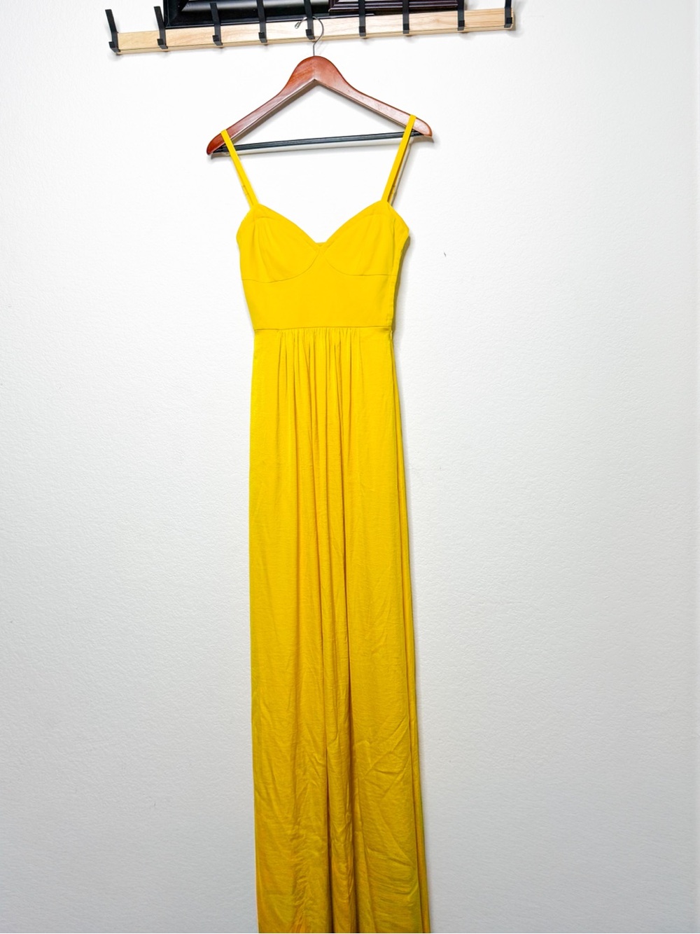 BCBGMAXAZRIA Yellow Maxi Dress Size M